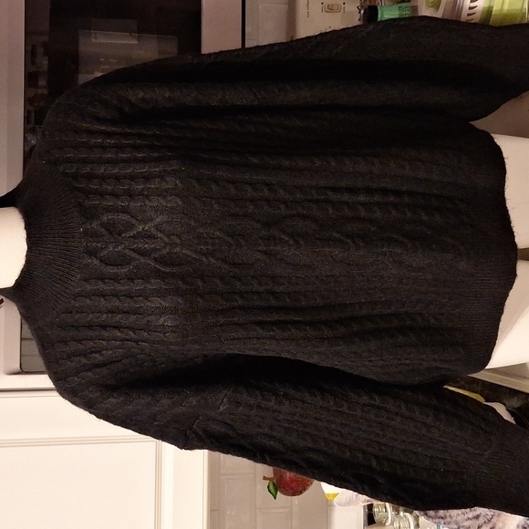 Z  Vince Camuto solid black 3/4 sleeve plus size pullover sweater XXL NWT - Picture 1 of 7